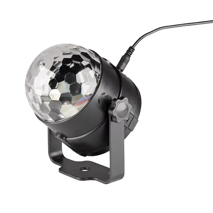 Mini RGB disko kugla 80mm, USB, do 100m2 DL80R