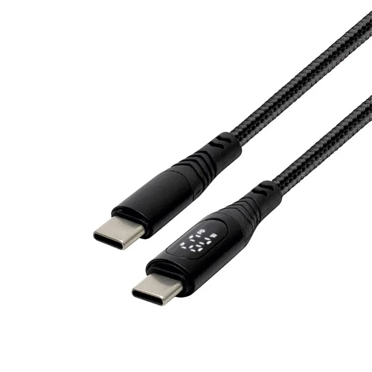 USB kabel sa displejem, USB-C/USB-C, 100W 1.2m USBCC100PM