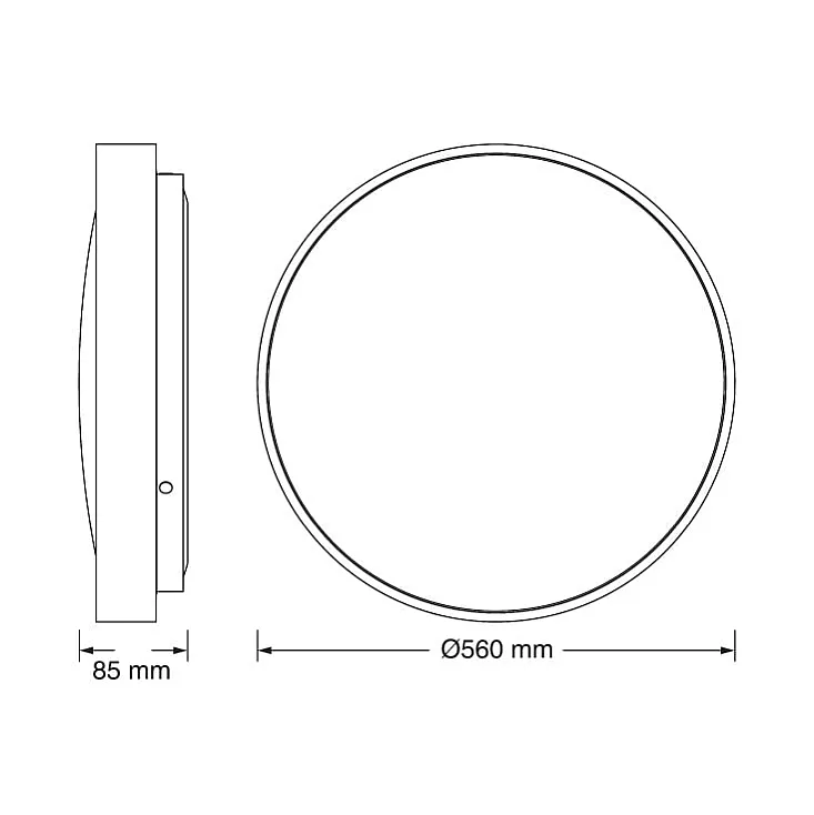 Osram LED plafonjera 60W 4000K IP20 crna