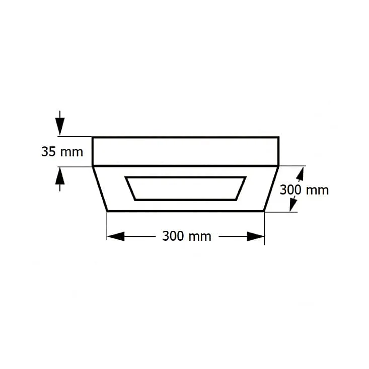 Crna LED plafonjera 24W, promen. boja svetla IP20