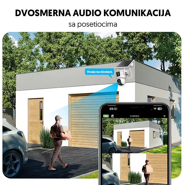 IP Wi-Fi solarna kamera sa dva objektiva, AOV 4MP WFIP-4094S