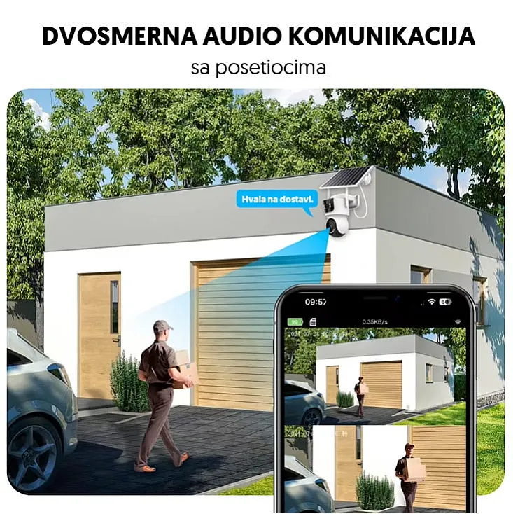 IP Wi-Fi solarna kamera sa dva objektiva, AOV 4MP WFIP-4094S