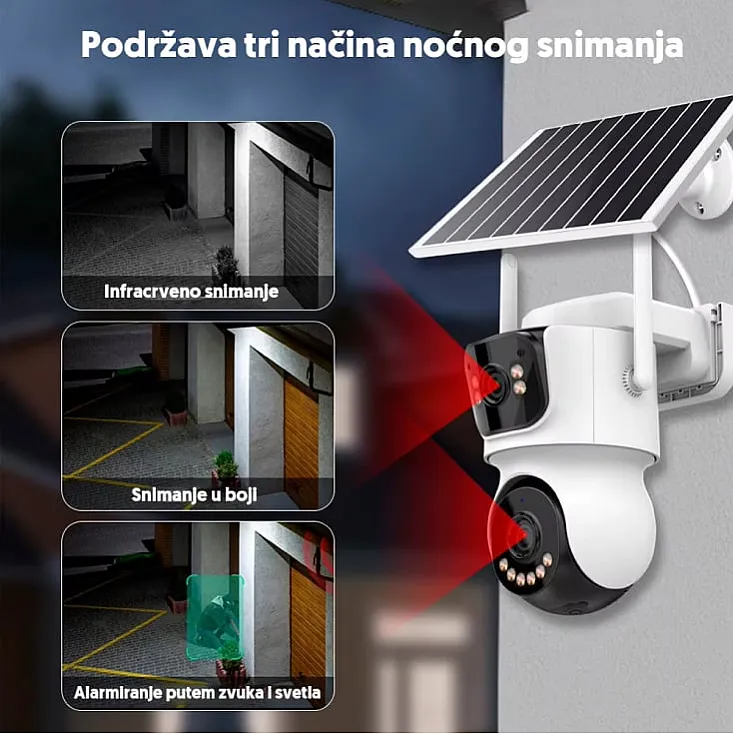 IP Wi-Fi solarna kamera sa dva objektiva, AOV 4MP WFIP-4094S