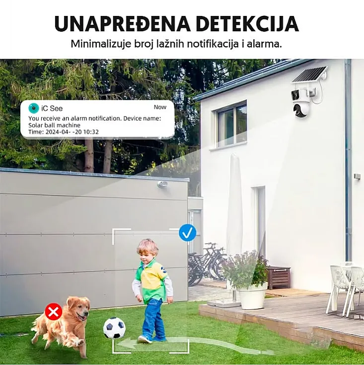IP Wi-Fi solarna kamera sa dva objektiva, AOV 4MP WFIP-4094S