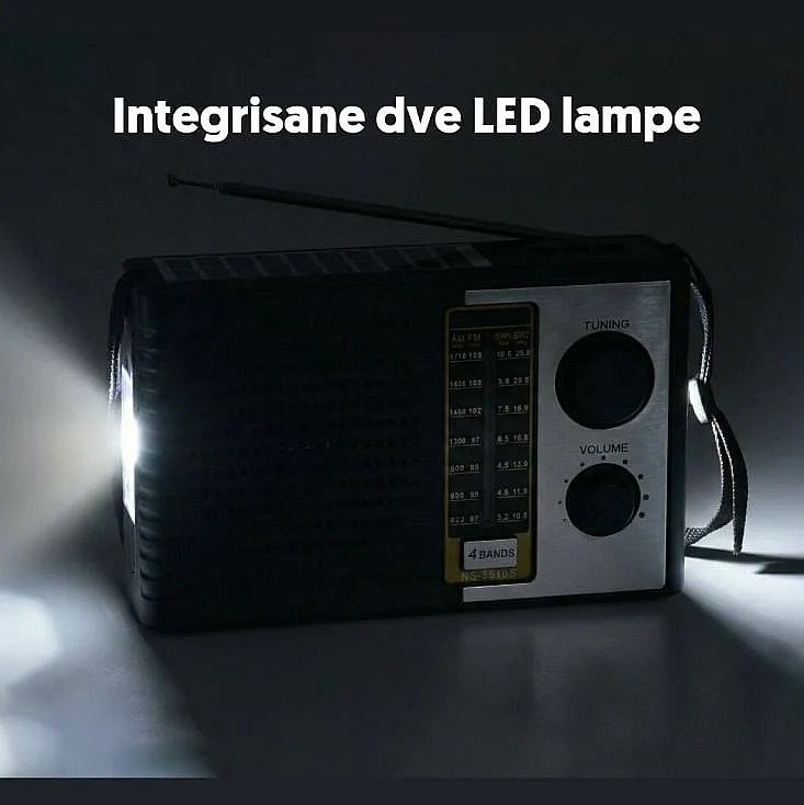 Solarni prenosni Bluetooth radio prijemnik 5510S NS-5510S