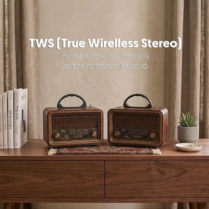 Prenosni retro Bluetooth radio 8069BT/B NS-8069BT/B