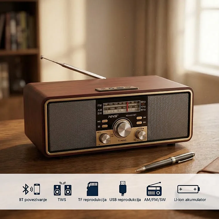 Retro Bluetooth radio 6681BT NS-6681BT