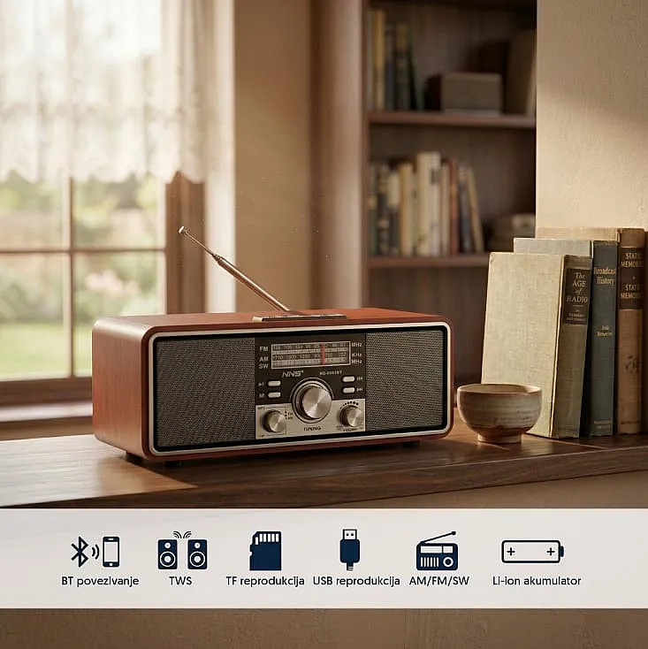 Retro Bluetooth radio 6681BT/B NS-6681BT/B