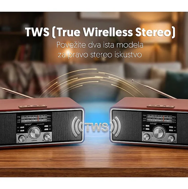 Retro Bluetooth radio 6681BT/B NS-6681BT/B