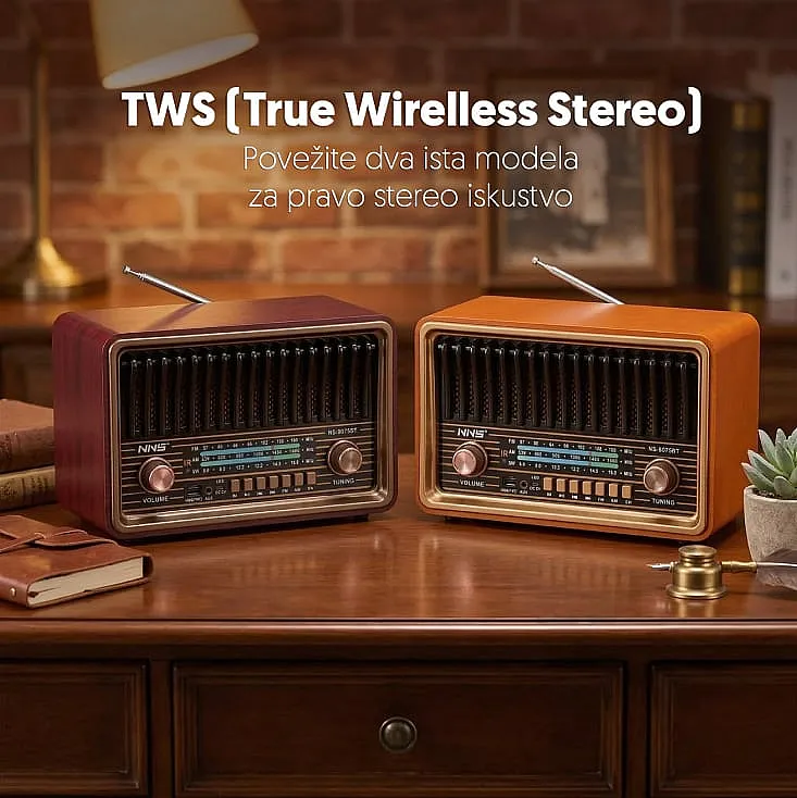 Retro RGB Bluetooth radio 8075BT/B NS-8075BT/B