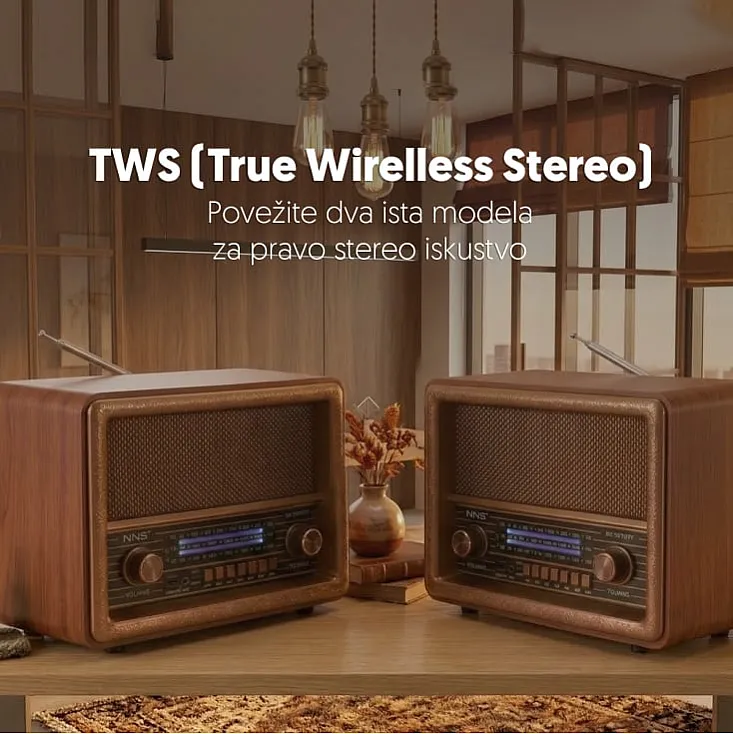 Retro RGB Bluetooth radio 8076BT//B NS-8076BT/B