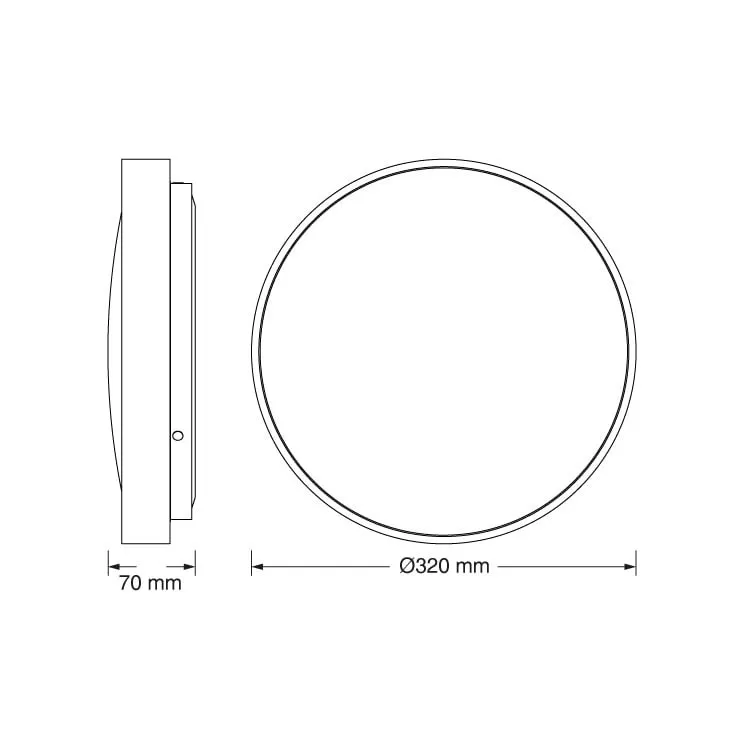 Osram LUXO crna LED plafonjera 18W 6500K IP20 4099854651007E
