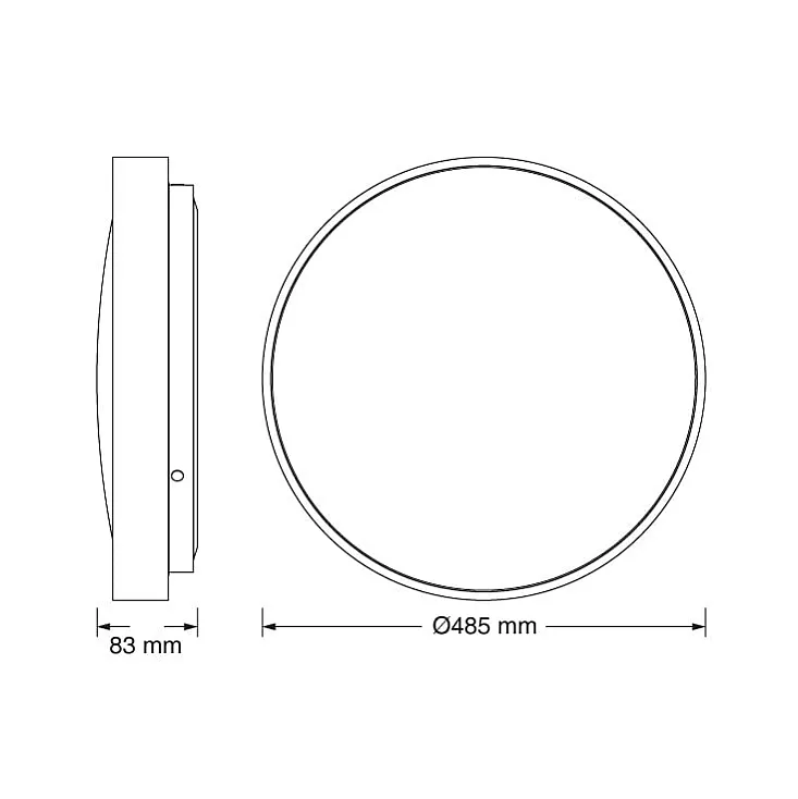 Osram LUXO crna LED plafonjera 36W 6500K IP20 4099854651533E
