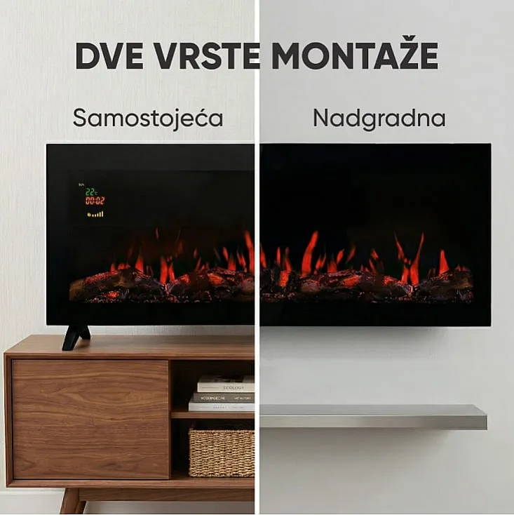 Prosto 2u1 električni 40" multikolor kamin 2000W EK40A12L