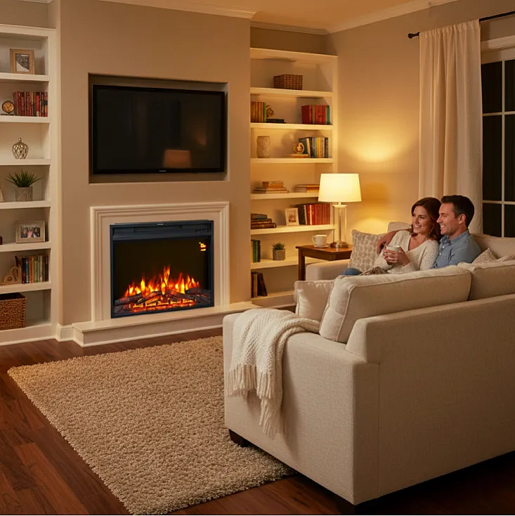 Prosto električni ugradni kamin 26" 2000W 3 boje EK26U3L