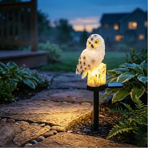 Solarna baštenska lampa "sova"