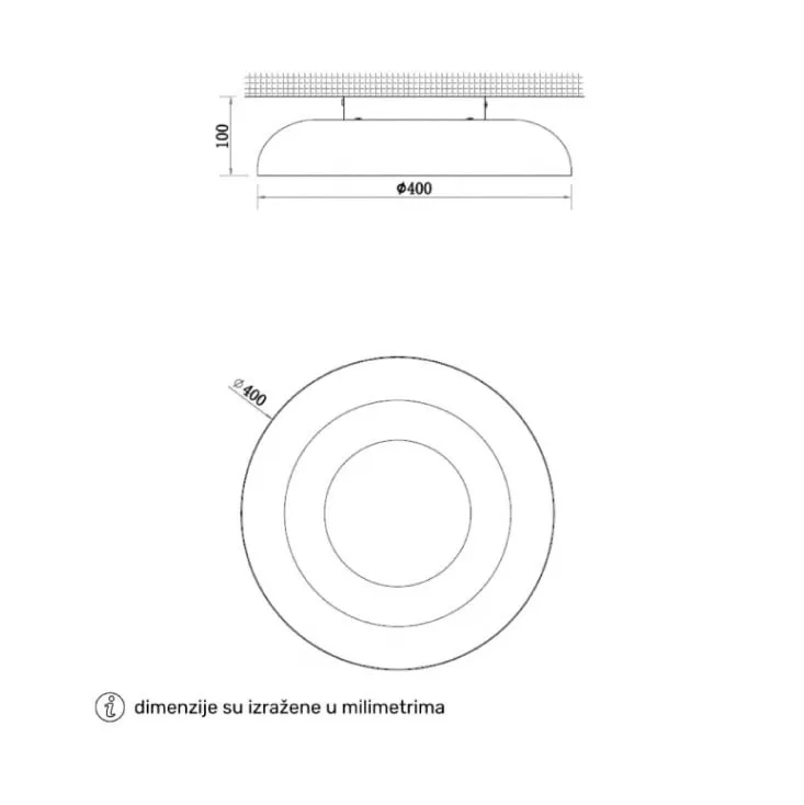 LED plafonjera 24W, promenljiva boja svetla 202508 SOLEA72