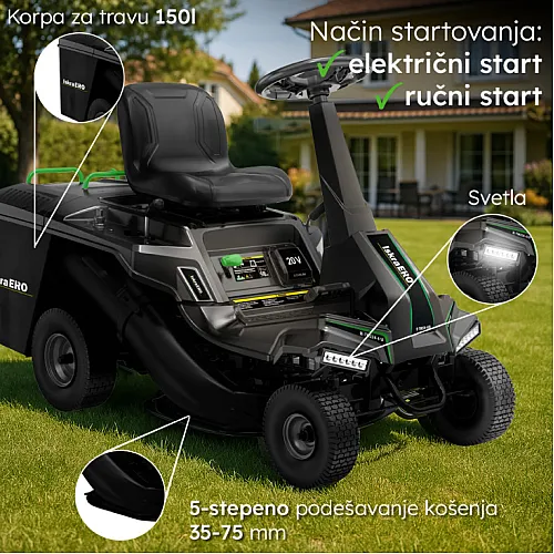 Iskra traktorska kosilica za travu 224 cm3 IE-TM224-610