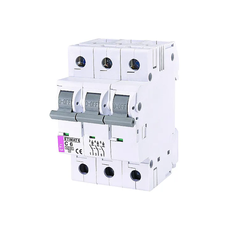 Automatski osigurač 3P ETI C 6A 6KA E2145512