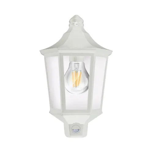 Braytron bela spoljna svetiljka sa senzorom 1xE27 BG44-20100