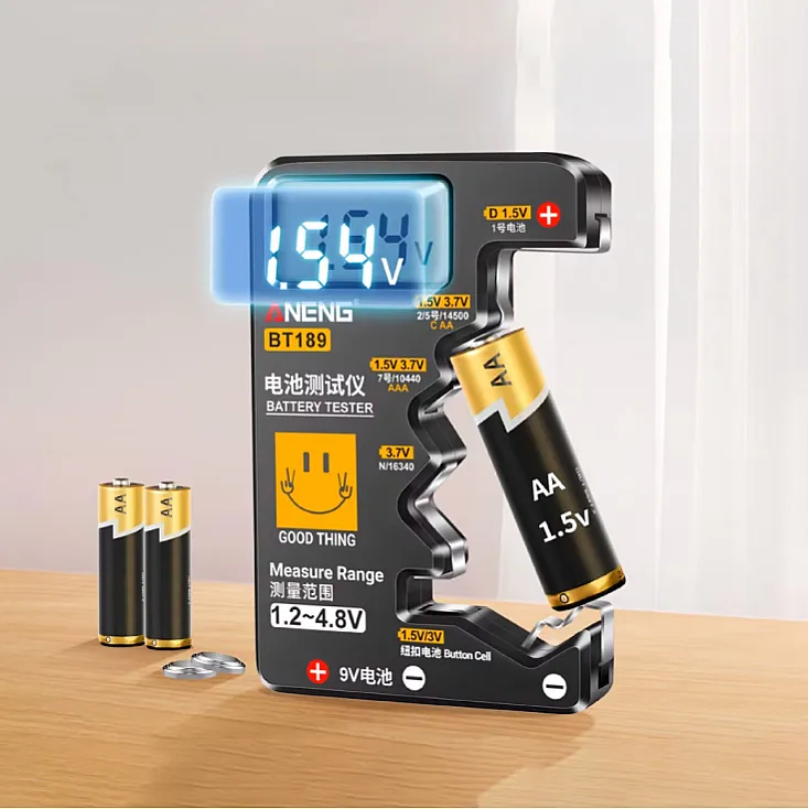 Tester baterija (AA,AAA,C,D),9V,Li-Ion,dugmaste BT-189