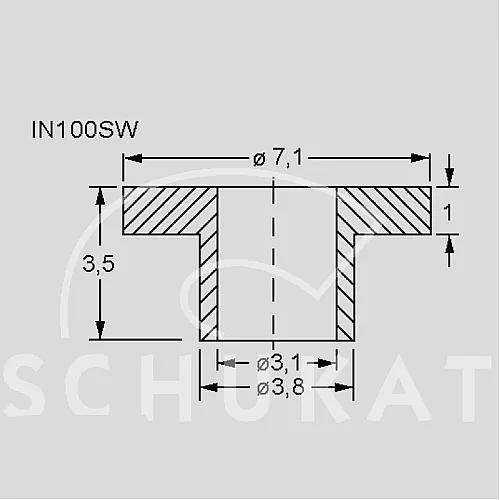 Signalna lampica sa krajem fi10mm 20cm bela ME-SIG Mitea Electric