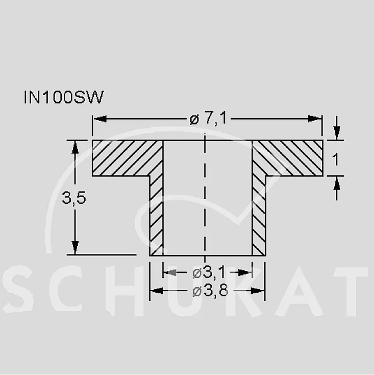 Signalna lampica sa krajem fi10mm 20cm bela ME-SIG Mitea Electric