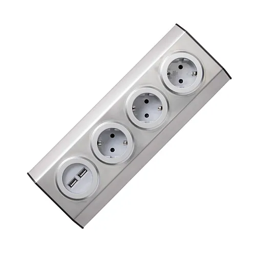 Podsklop sa 3 utičnice + USB KNV03/USB