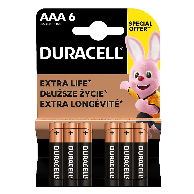 Duracell alkalne baterije AAA DUR-LR03/6BP