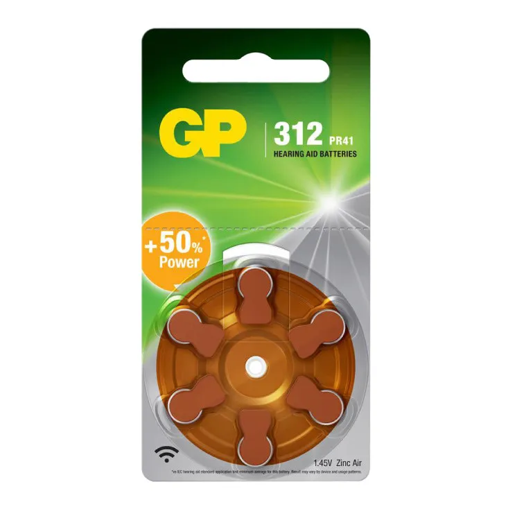 GP baterije za slušni aparat GP-A312/6BP