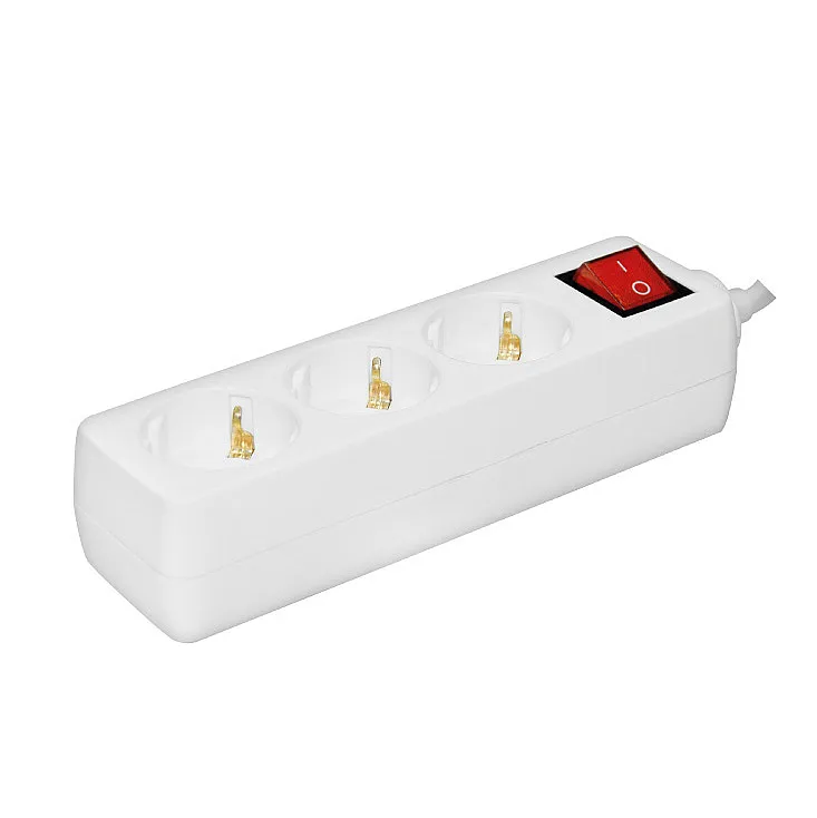 Razvodnik sa 3 mesta 3m 1.5mm2 + prekidač NV3K-3/WH-P/1,5