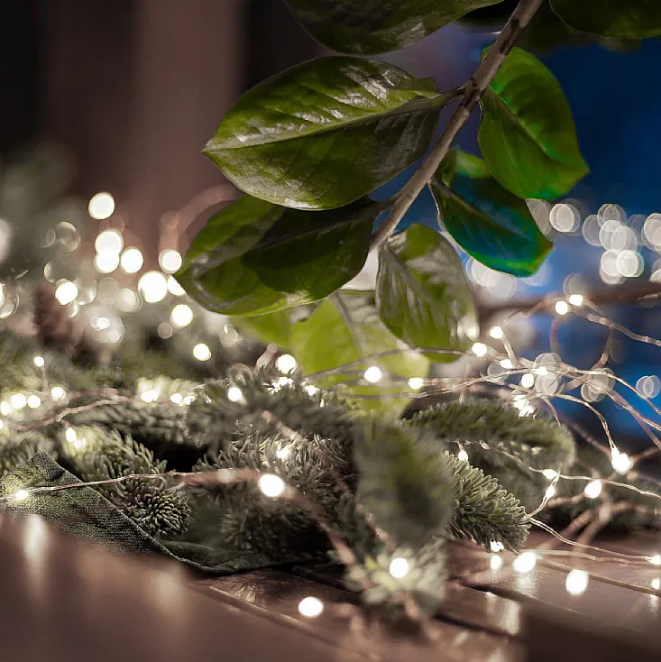 Lampice za jelku sa 50 hladno belih LED dioda ML50/WH