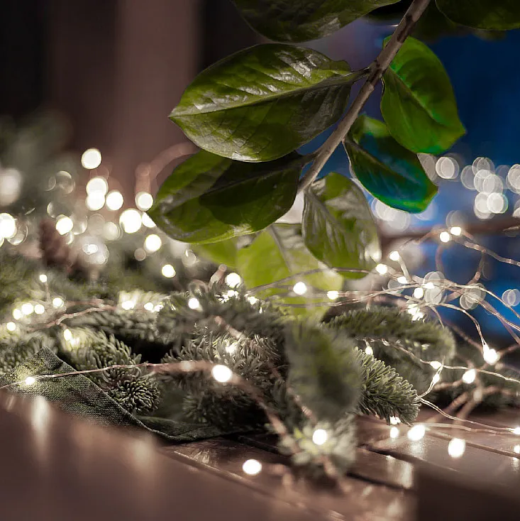 Lampice za jelku sa 30 hladno belih LED dioda ML30/WH