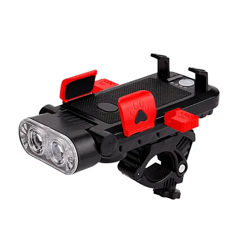 Punjiva LED lampa za bicikl sa sirenom i nosačem YW17417-4645
