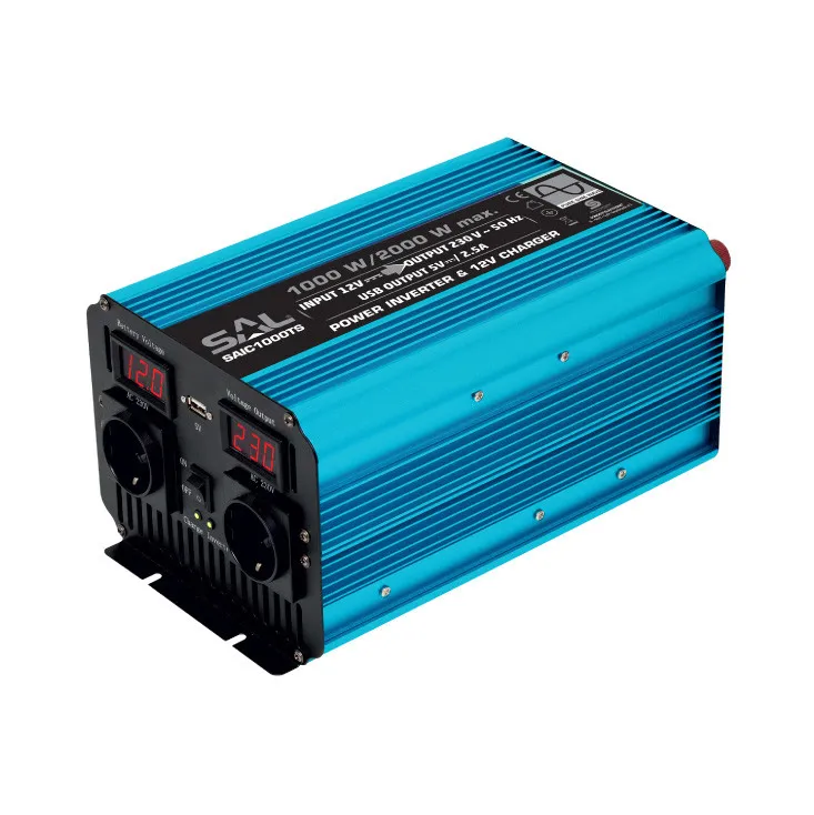 Sinusni naponski pretvarač 1000W+USB SAIC1000TS
