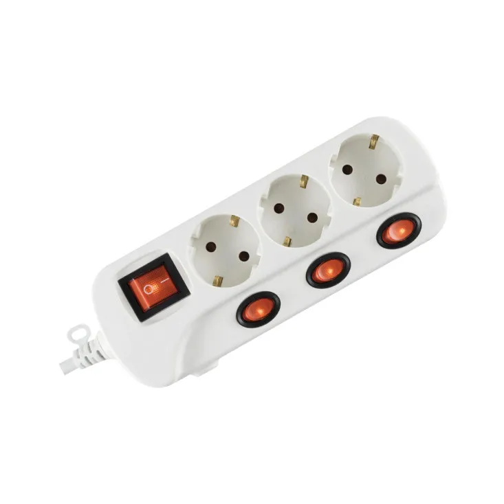 Razvodnik sa 3 mesta 3m 1.5mm2 + prekidači NVK03K-3/WH/1,5