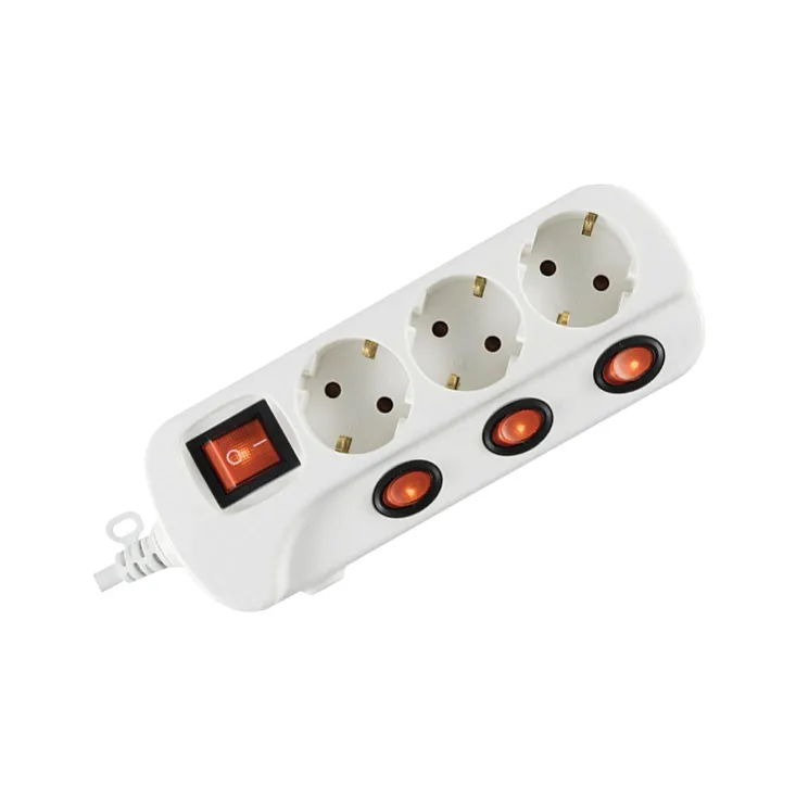 Razvodnik sa 3 mesta 3m 1.5mm2 + prekidači NVK03K-3/WH/1,5