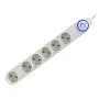 Razvodnik sa 6 mesta 1.5m 1.0mm2 + nožni prekidač NV06TK/WH