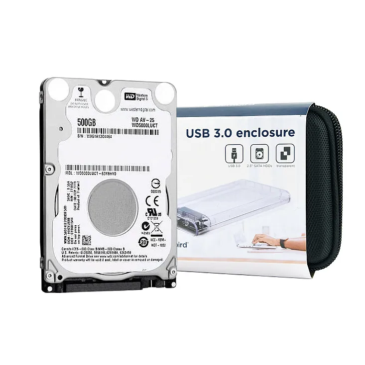Hard disk WD 500GB + kućište HDD-WD5000LUCT