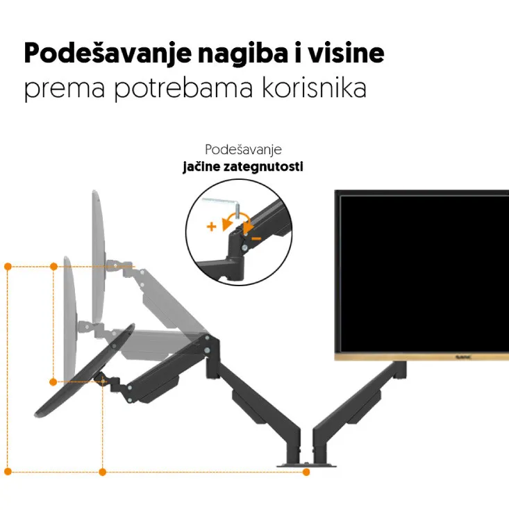 Stoni nosač za dva monitora 17" do 32" MH311D