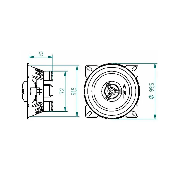 Auto zvučnici 100mm 2x25W SXE-1025S