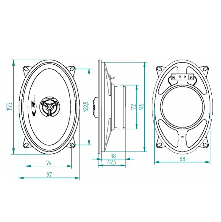 Auto zvučnici 4x6" 2x20W SXE-4625S