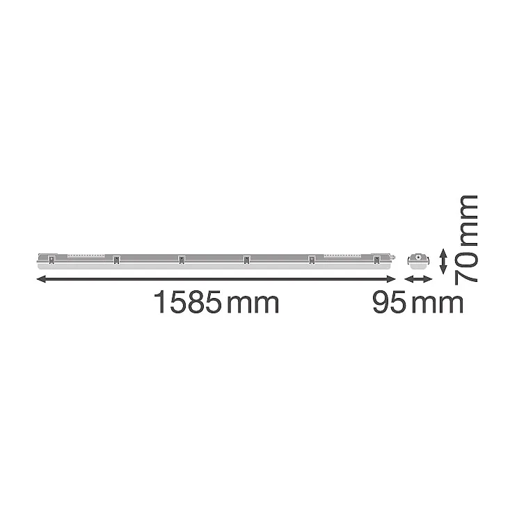 Ledvance armatura za dve LED cevi 150cm 4099854118210E