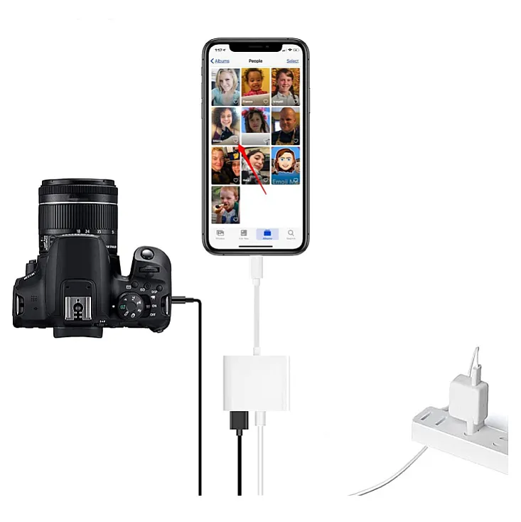 Adapter Lightning na USB + Lightning E11-354