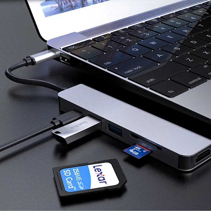 Tip C na HDMI, 2xUSB konvertor E55-075