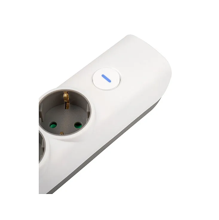 Razvodnik sa 4 mesta 1.4m 1.5mm2 + prekidač NVU4K/WH-P/1,5