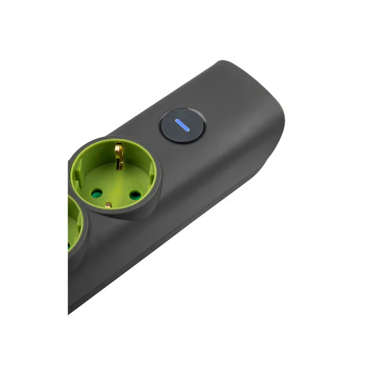 Razvodnik sa 4 mesta 1.4m 1.5mm2 + prekidač NVU4K/GY-P/1,5