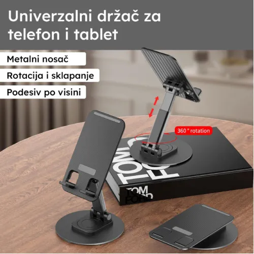 Stoni podesivi držač za mobilni i tablet MBS01/BK