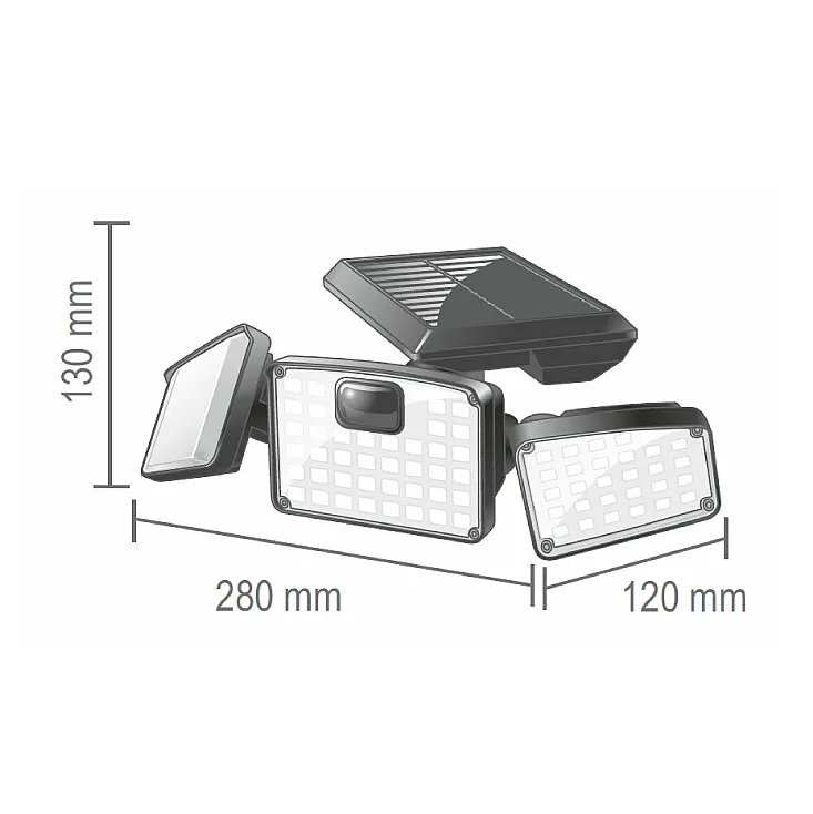 Solarni LED reflektor-lampa sa PIR senzorom FLP3SOLAR