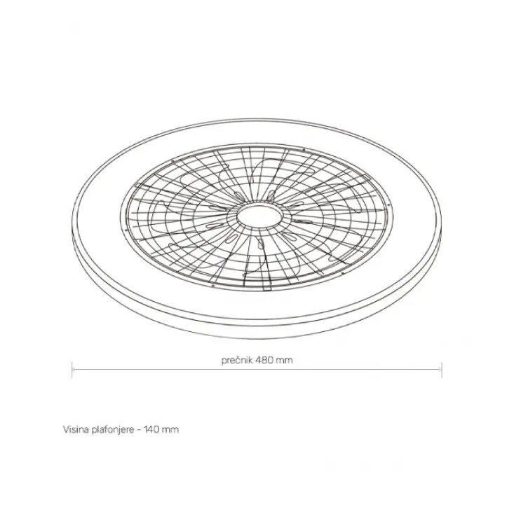 LED plafonjera sa ventilatorom YL-FAN-G001/D